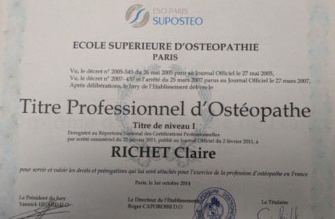 Claire Richet ostéopathe DO